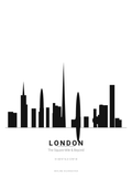 London Skyline Silhouette — Black & White