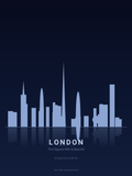 London Skyline Silhouette — Deep Navy