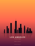 Los Angeles Skyline Silhouette — Sunset