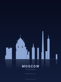 Moscow Skyline Silhouette — Deep Navy
