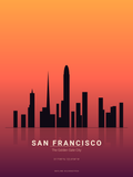 San Francisco Skyline Silhouette — Sunset