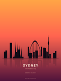 Sydney Skyline Silhouette — Sunset